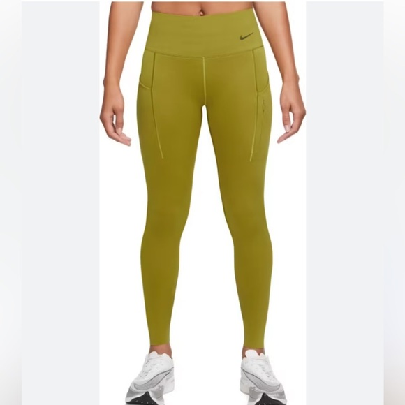 Nike Dri Fit Running Tight NWT High Rise Legging Women’s Green Chartreuse - Picture 8 of 9
